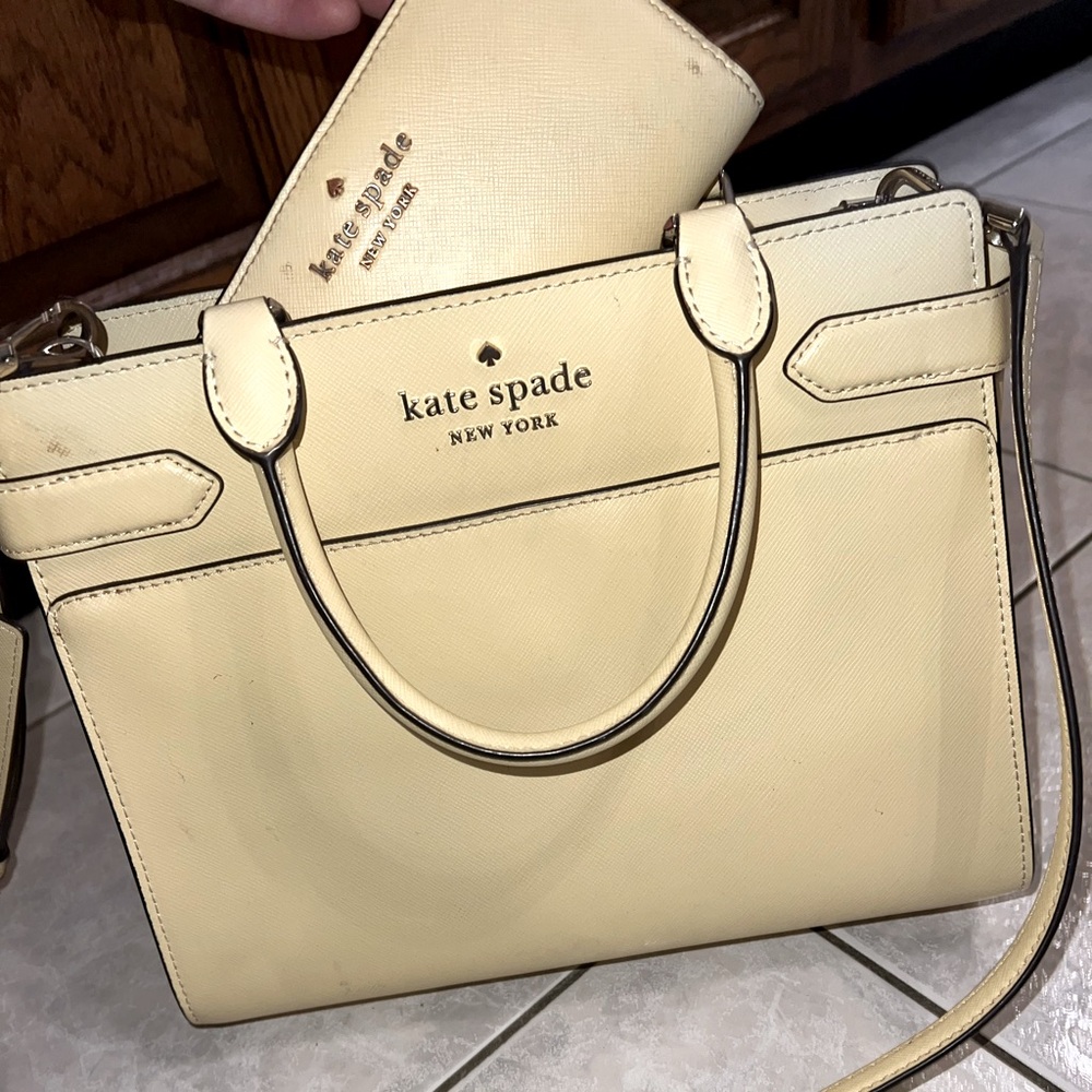 Kate Spade Yellow Purse with matching Wallet